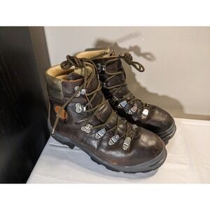 ASOLO Classic Vintage Hiking Boots Brown Leather Vibram Mens US 7.5